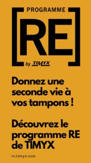 Le programme RE de TIMYX, c'est :
Reconditionnés : Des tampons remis en état pour une utilisation durable
Revalorisés : Une seconde vie pour des produits de qualité
Recyclés : Des déchets transformés en nouvelles ressources
Réduisons nos déchets, ça déborde ! : Un geste pour la planète