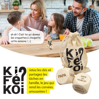 💥 STOP aux disputes sur les corvées ! 💥

🎲 Avec KIFEKOI , c'est le hasard qui décide ! Plus de négociations, plus de triche… juste du fun en famille ! 😆

👨‍👩‍👧‍👦 1 lancer, 1 corvée, 1 volontaire… Qui va sortir l'aspirateur cette fois ? 🧹

🔥 Testez-le et transformez vos tâches ménagères en jeu !

📦 Disponible dès maintenant ! 🚀

👉 Taguez votre famille et osez le défi KIFEKOI ! 

#KifekoiChallenge #famille #menage #enfants #parent 

🔗 https://mylife.timyx.com/boutique/jeu-de-des-kifekoi/