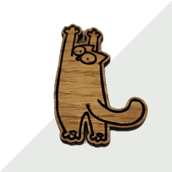 Broche Bois en plaqué chêne