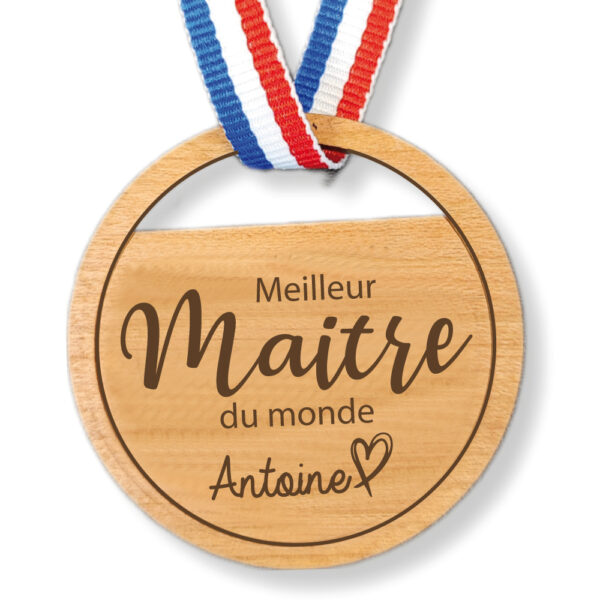 Médaille en bois "Meilleur Maitre"