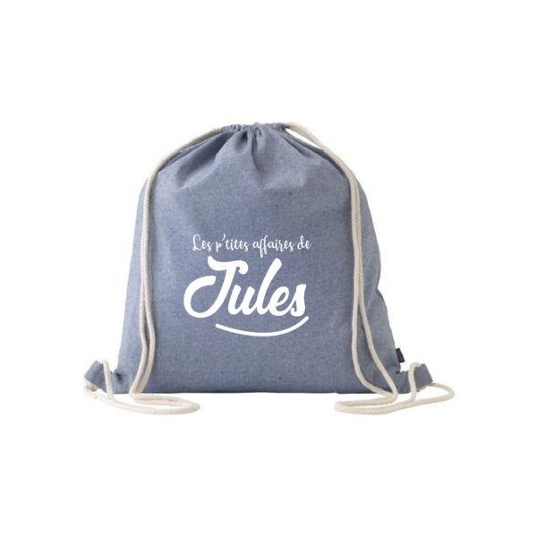 Gym bag coton recyclé "Les p'tites affaires de" – Image 4