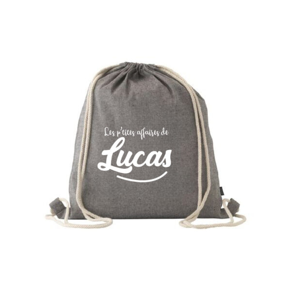 Gym bag coton recyclé "Les p'tites affaires de" – Image 3