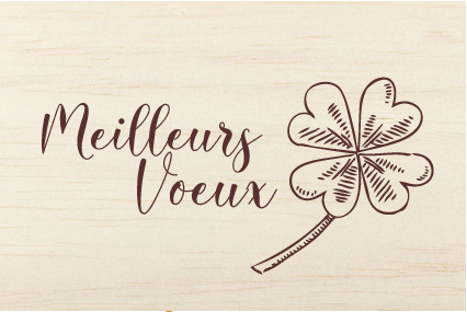 Offrez à vos proches un souvenir inoubliable avec cette carte en bois pour souhaitez la bonne année.