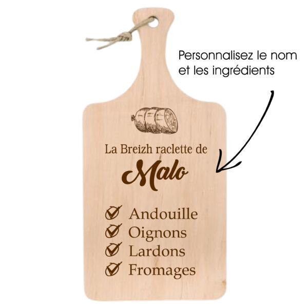 Planche raclette "La Breizh raclette"